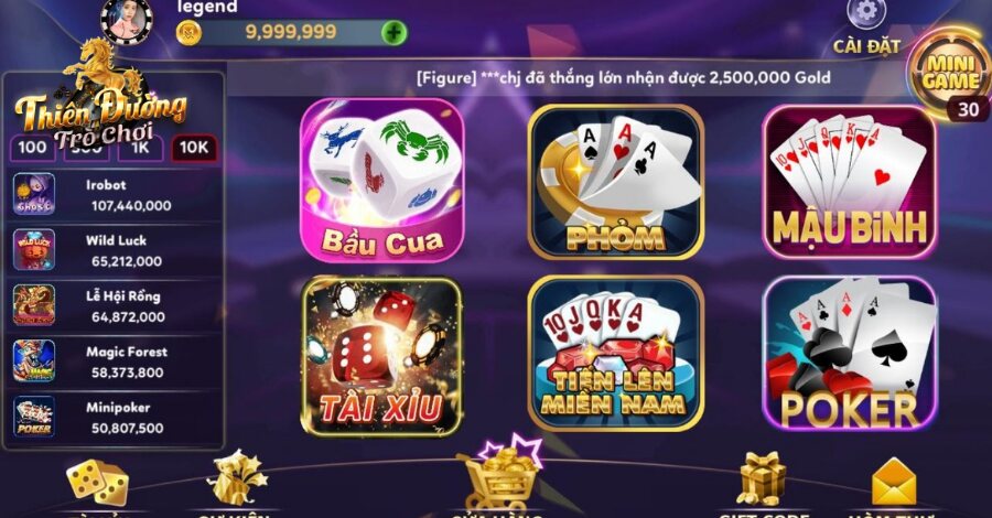Lựa chọn game bài tặng xu ở những nhà có nhiều ưu đãi