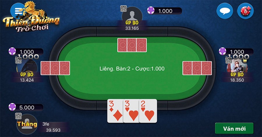 Game bài Liêng với luật đơn giản và tỷ lệ tiền thưởng lớn