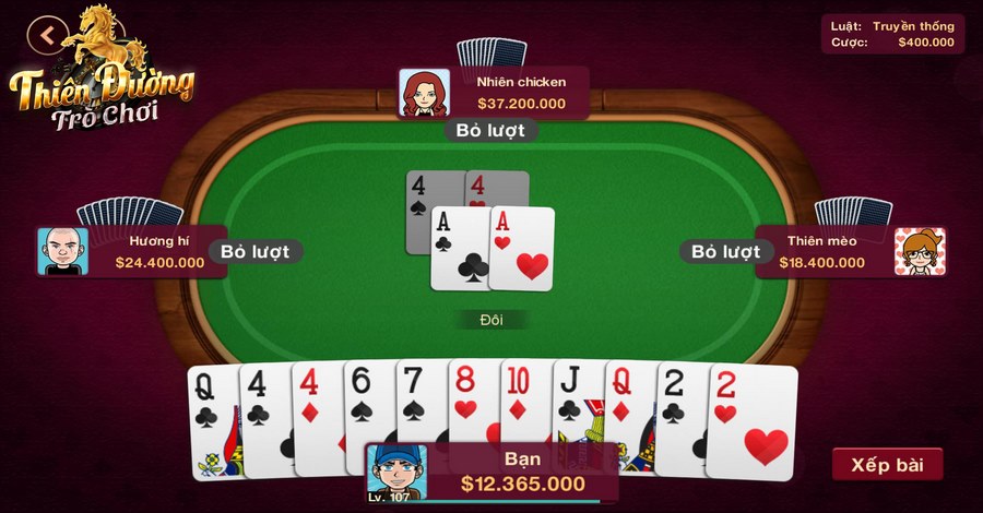 Game bài Tiến Lên với nhiều lượt chơi hấp dẫn nhất